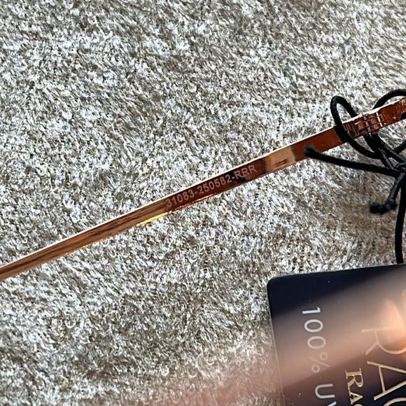 Brand New Rachel Roy Aviator Sunglasses Mirrored Rose Gold Tone Rimless